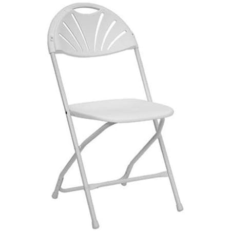 Pre Sales Pre Sales 2141 Plastic Fanback Chair - White; Pack Of 8 122798